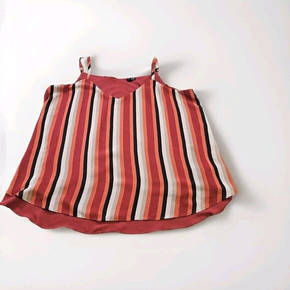 Torrid Top Womens 3X Lot Of 2 Striped Spaghetti Straps Flowy Boho Lined Babydoll - Picture 15 of 16